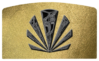 DACRO-602-BK-SH-GD Black Sunburst Shimmer Gold